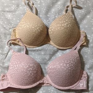 Pink push up bras